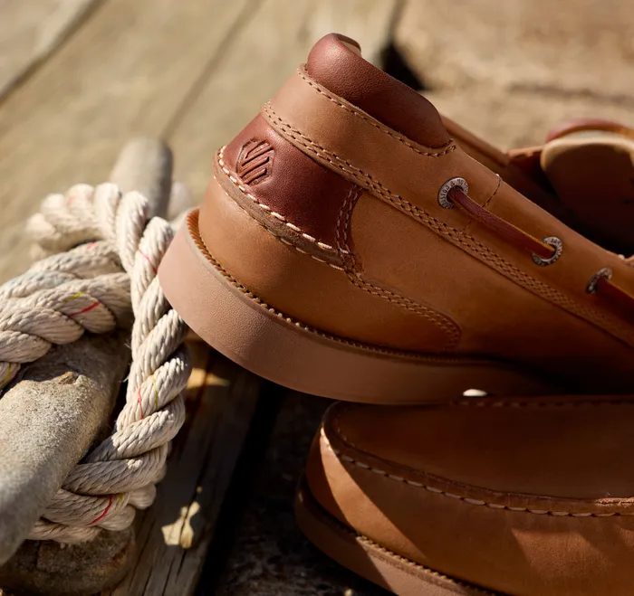 SlipOns and Loafers Johnston and Murphy Men Ventura 2Eye Boat Shoe Tan Full Grain