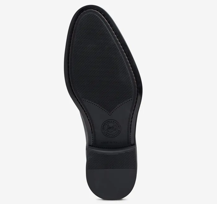 SlipOns and Loafers Men Johnston and Murphy Flynch Braided Strap Loafer Black Italian Calfskin