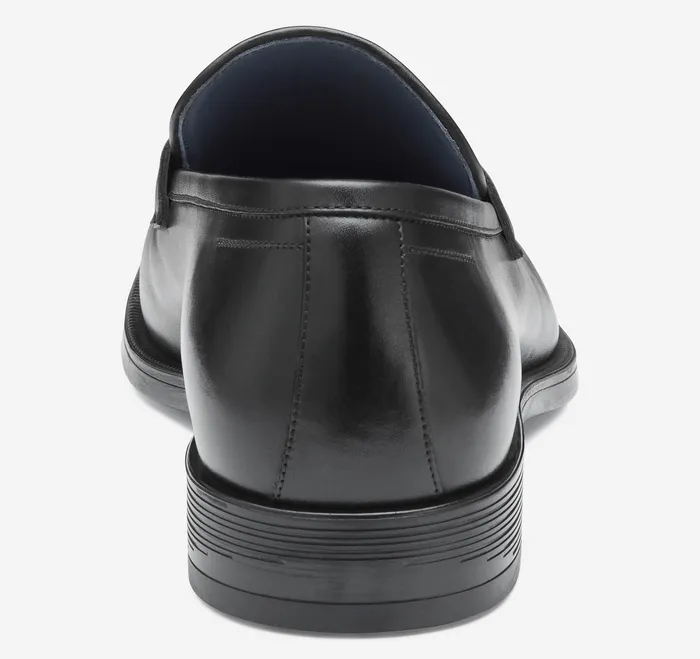 SlipOns and Loafers Men Johnston and Murphy Flynch Braided Strap Loafer Black Italian Calfskin