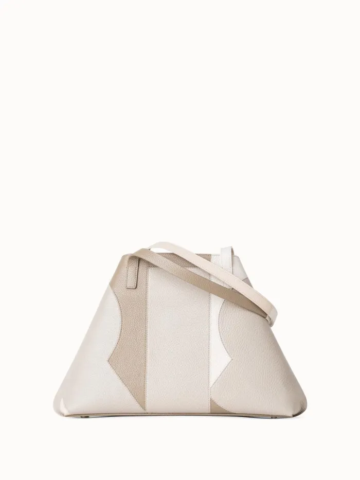 Small Ai Shoulder Bag In Leather Composed Letters Patchwork Light Multicolor Women Akris Shoulder Bags