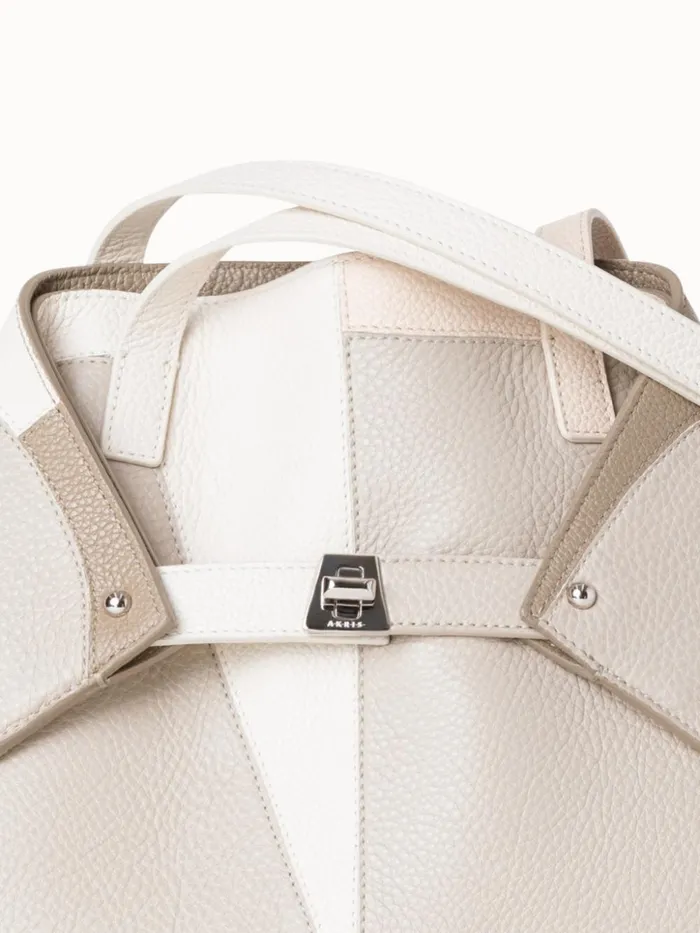 Small Ai Shoulder Bag In Leather Composed Letters Patchwork Light Multicolor Women Akris Shoulder Bags