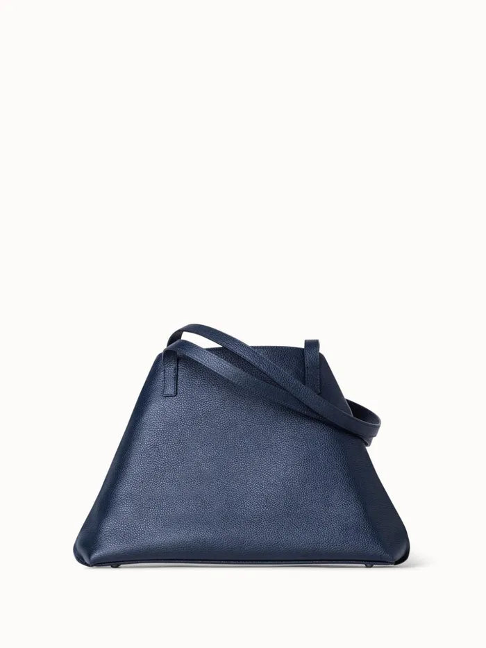 Small Ai Shoulder Bag In Woven Leather With Fringes Denimwhite Women Akris Tote Bags
