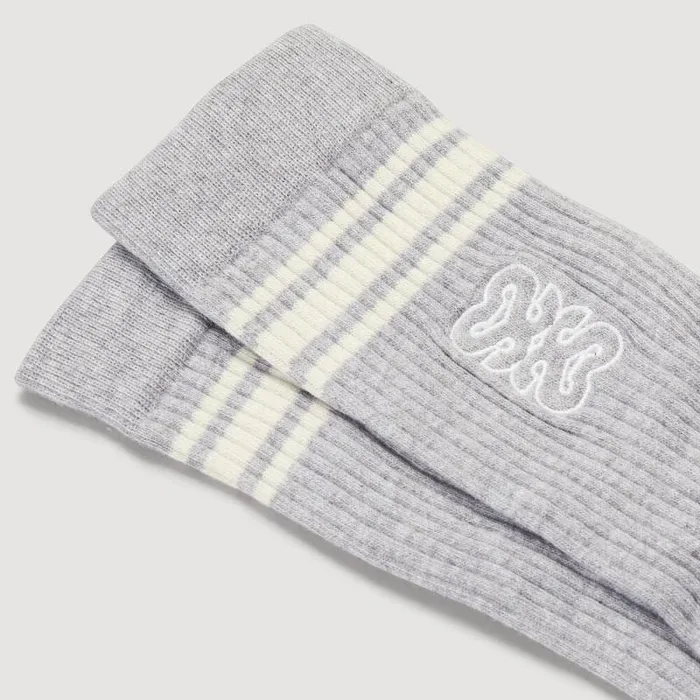 Socks Women SANDRO Embroidered Socks Grey