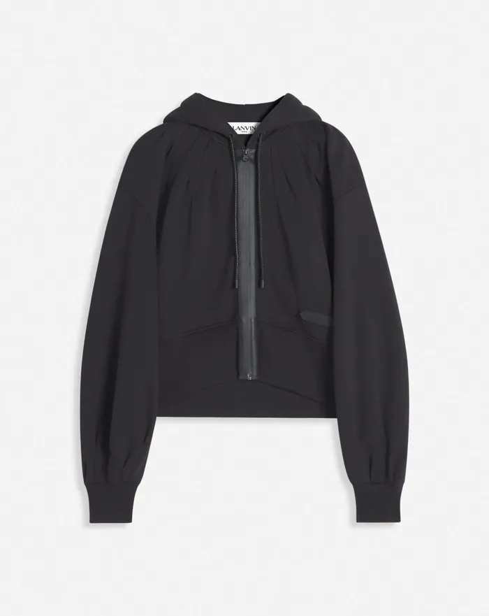 Sportswear Zipped Hoodie Black Women Lanvin TShirts and Sweatshirts