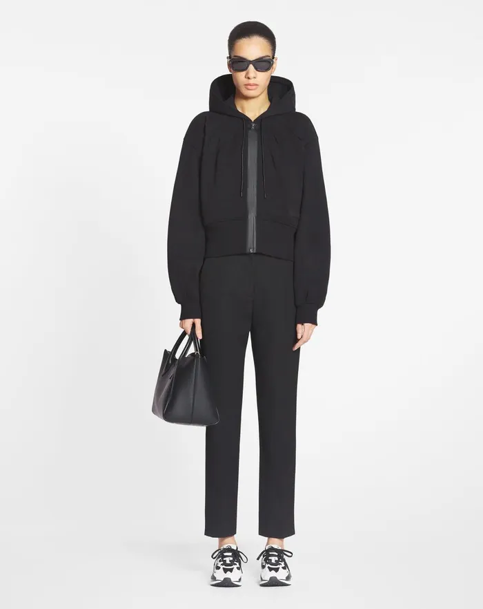 Sportswear Zipped Hoodie Black Women Lanvin TShirts and Sweatshirts Sportswear Zipped Hoodie Black Women Lanvin TShirts and Sweatshirts