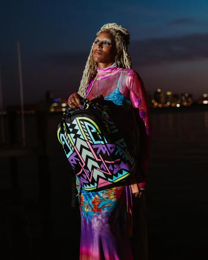 SPRAYGROUND Backpacks AI PATH TO THE FUTURE III BACKPACK 8211 SANDFLOWER COLLAB GLOW IN THE DARK 8211 Universal