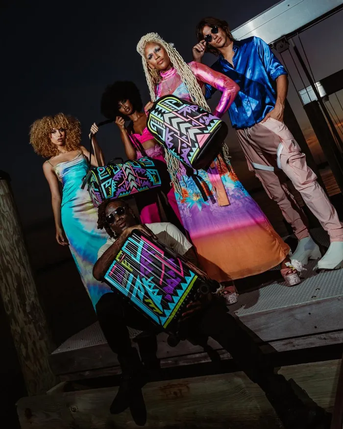 SPRAYGROUND Backpacks AI PATH TO THE FUTURE III BACKPACK 8211 SANDFLOWER COLLAB GLOW IN THE DARK 8211 Universal