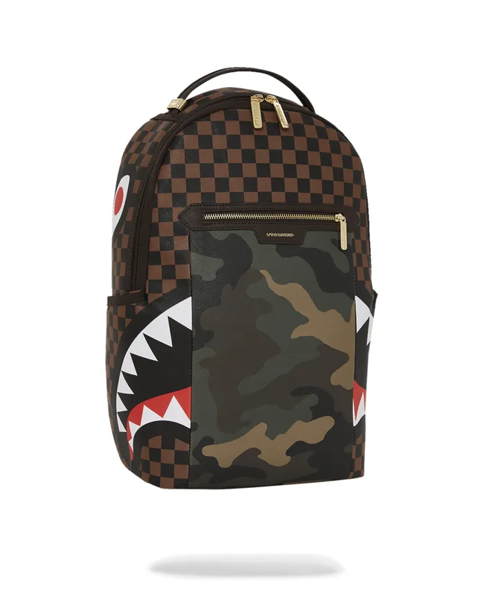 SPRAYGROUND Backpacks EXTERIOR GOLD ZIP POCKET SHARKS IN PARIS BACKPACK DLXV 8211 Universal