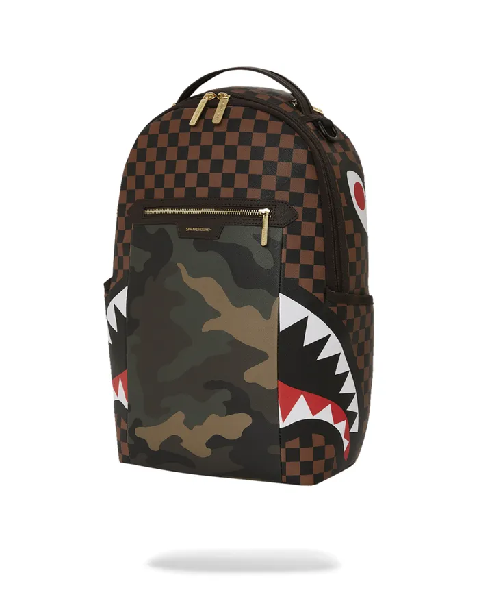 SPRAYGROUND Backpacks EXTERIOR GOLD ZIP POCKET SHARKS IN PARIS BACKPACK DLXV 8211 Universal
