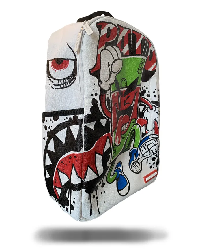 SPRAYGROUND Backpacks THE SPRAYGROUND DIY WHITE BACKPACK VEGAN LEATHER and INNER MONEY LINING and MARKERS INCLUDED 8211 Universal