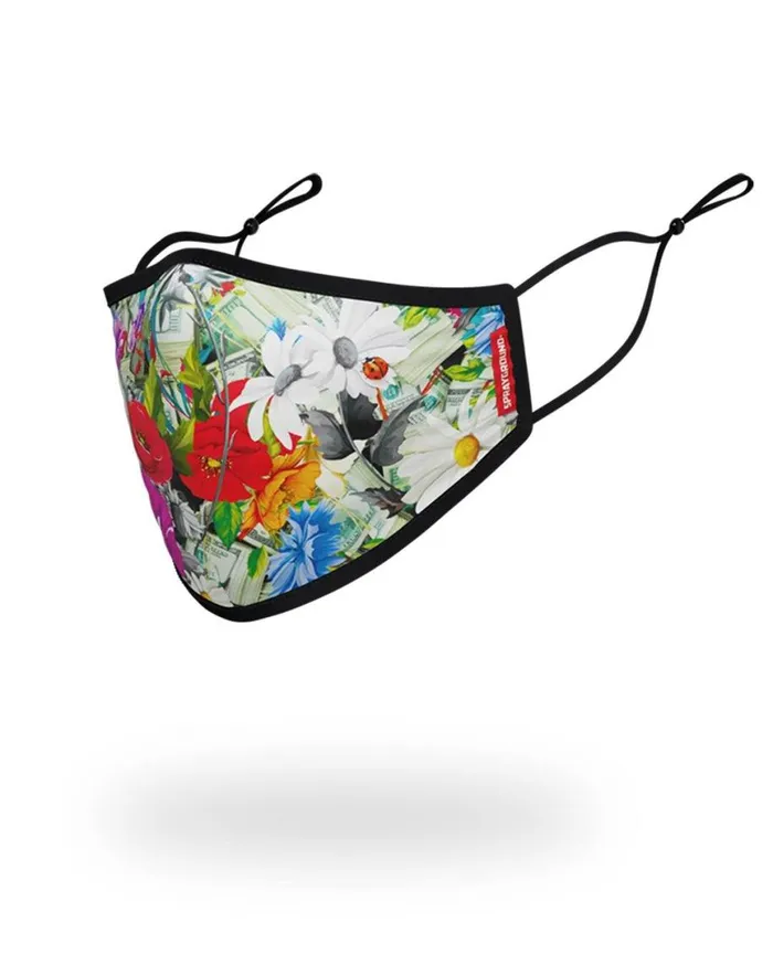SPRAYGROUND Face Masks ADULT FLORAL MONEY FORM FITTING FACE MASK 8211 Universal SPRAYGROUND Face Masks ADULT FLORAL MONEY FORM FITTING FACE MASK 8211 Universal