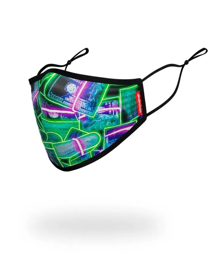 SPRAYGROUND Face Masks ADULT NEON MONEY FORM FITTING FACE MASK 8211 Universal