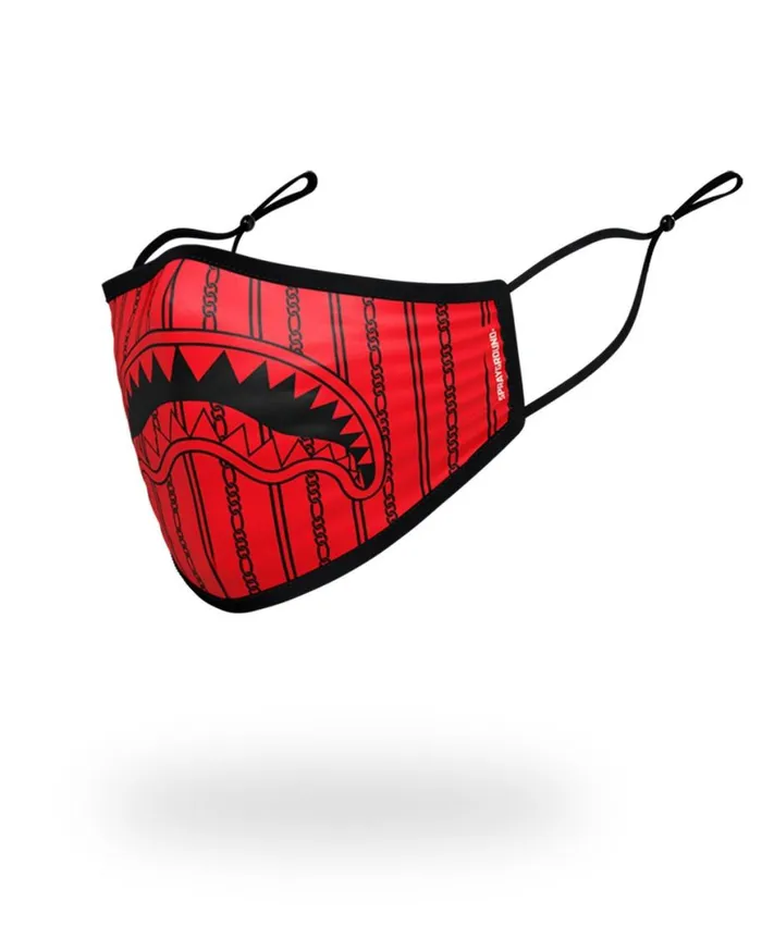 SPRAYGROUND Face Masks ADULT REVERSE SHARKS IN PARIS RED FORM FITTING FACE MASK 8211 Universal SPRAYGROUND Face Masks ADULT REVERSE SHARKS IN PARIS RED FORM FITTING FACE MASK 8211 Universal
