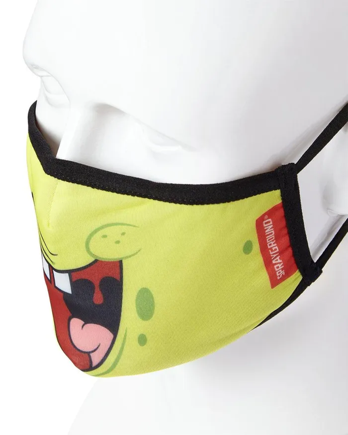 SPRAYGROUND Face Masks ADULT SPONGEBOB SMILE FORM FITTING FACECOVERING 8211 Universal SPRAYGROUND Face Masks ADULT SPONGEBOB SMILE FORM FITTING FACECOVERING 8211 Universal