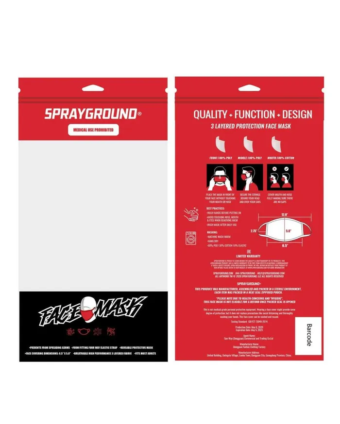 SPRAYGROUND Face Masks NEON SHARK FORMFITTING MASK 8211 Universal SPRAYGROUND Face Masks NEON SHARK FORMFITTING MASK 8211 Universal