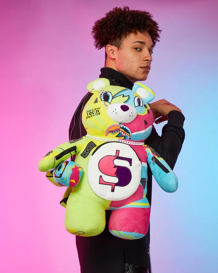 SPRAYGROUND Teddy Bear Backpacks SUPER WEIRD MONEYBEAR TEDDYBEAR BACKPACK 8211 Universal