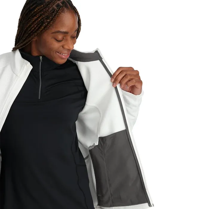 Spyder Sweaters Bandita Full Zip White 8211 Womens