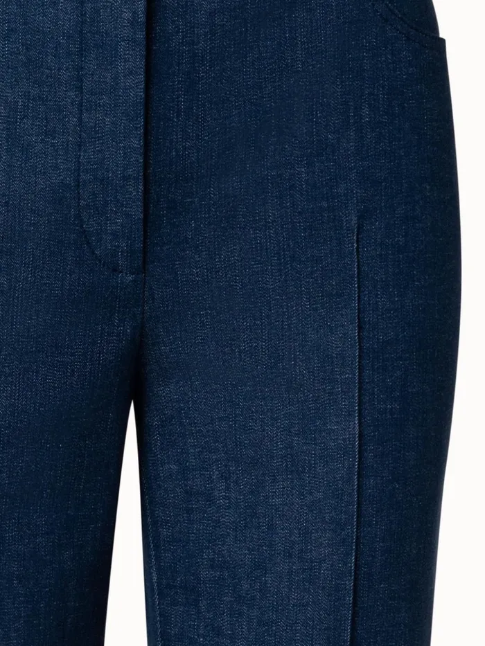 Stretch Denim Cropped Straight Leg Pants Denim Women Akris Pants