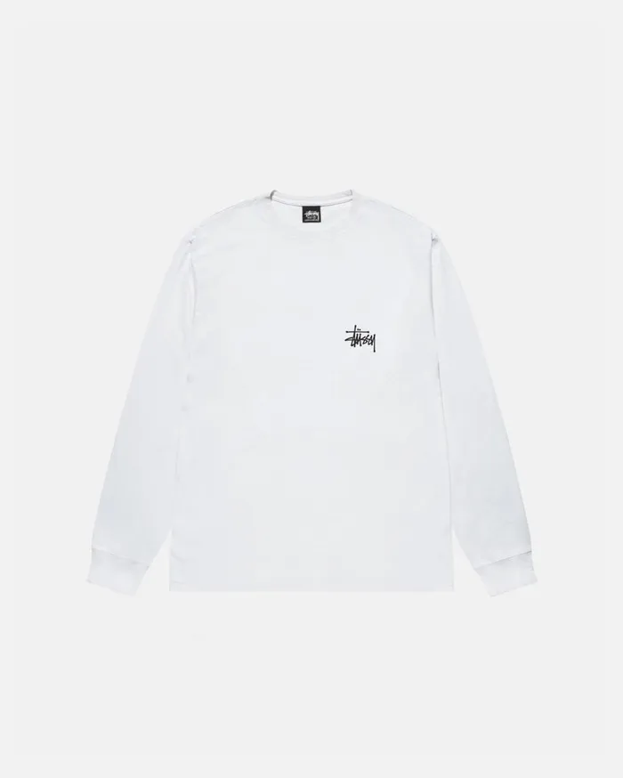 Stussy Tees BASIC STSSY LS TEE White 8211 MenWomen
