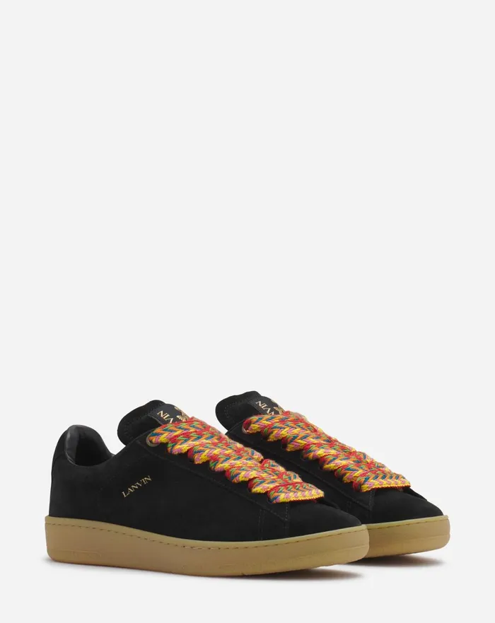 Suede Curb Lite Sneakers Black Women Lanvin Sneakers