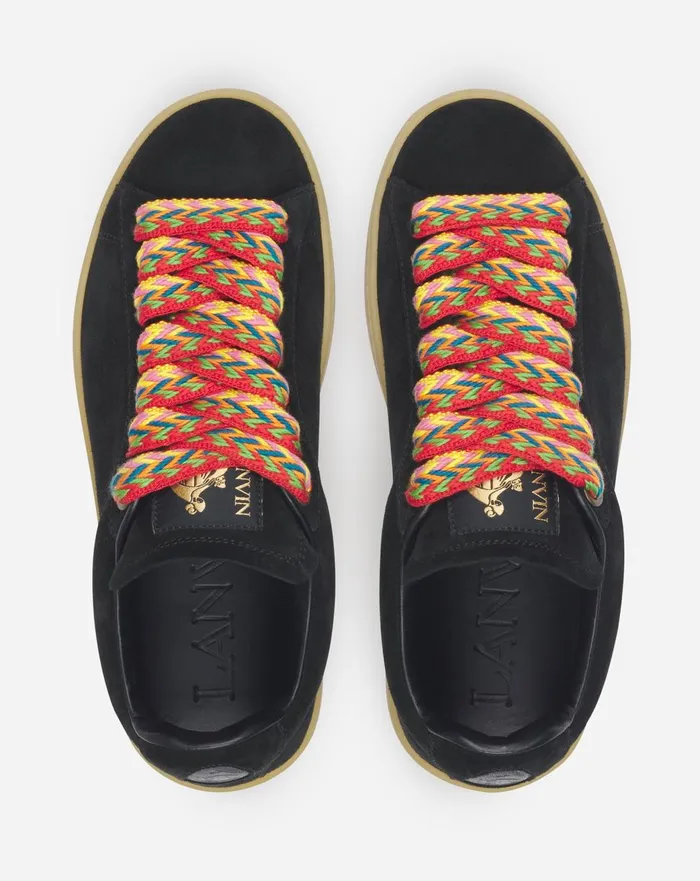 Suede Curb Lite Sneakers Black Women Lanvin Sneakers
