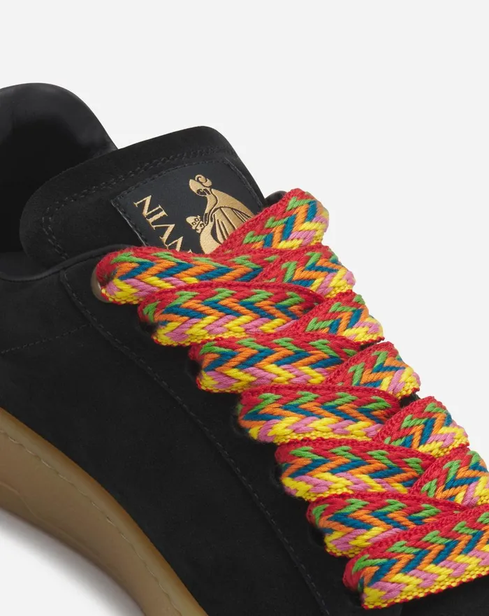 Suede Curb Lite Sneakers Black Women Lanvin Sneakers