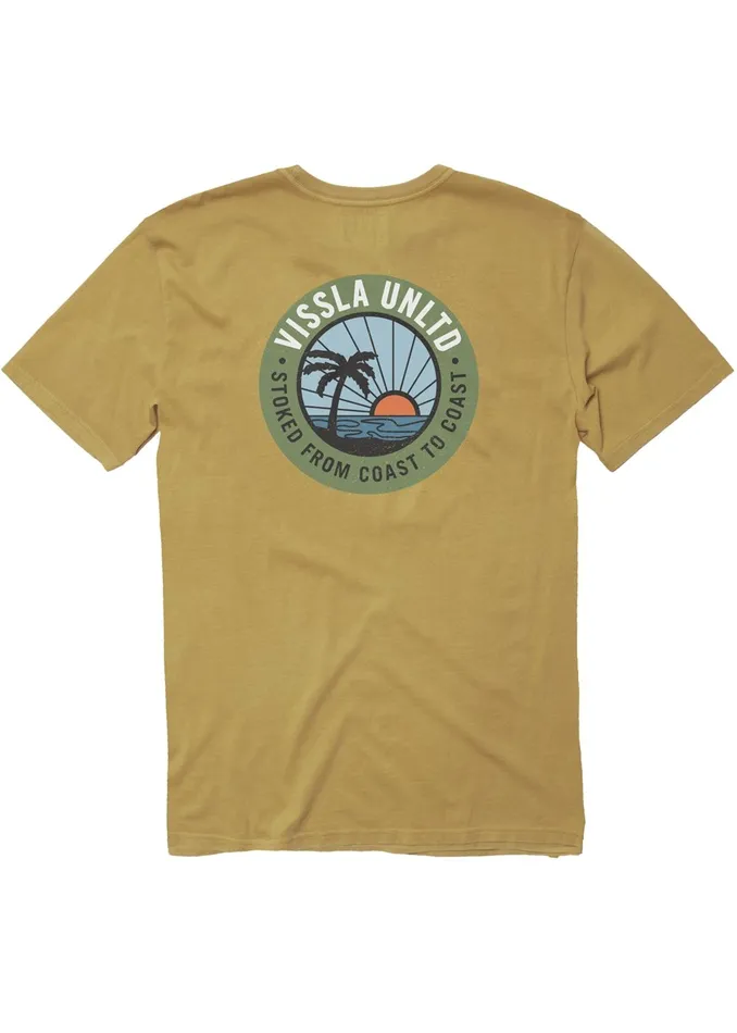 Sun Down Ss Pkt Tee OCHRE Premium Tees Vissla Men