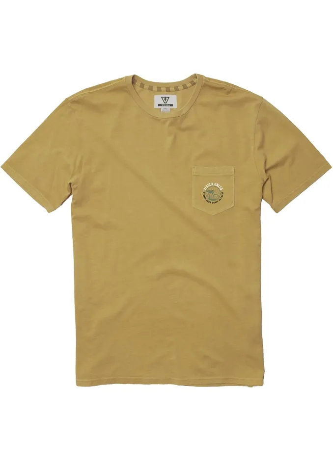 Sun Down Ss Pkt Tee OCHRE Premium Tees Vissla Men Sun Down Ss Pkt Tee OCHRE Premium Tees Vissla Men