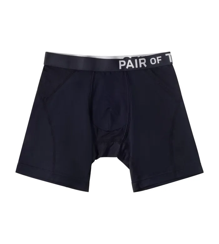 Supercool Long Boxer Briefs Black Underwear 2 Pack Men Pair Of Thieves Long Boxer Briefs