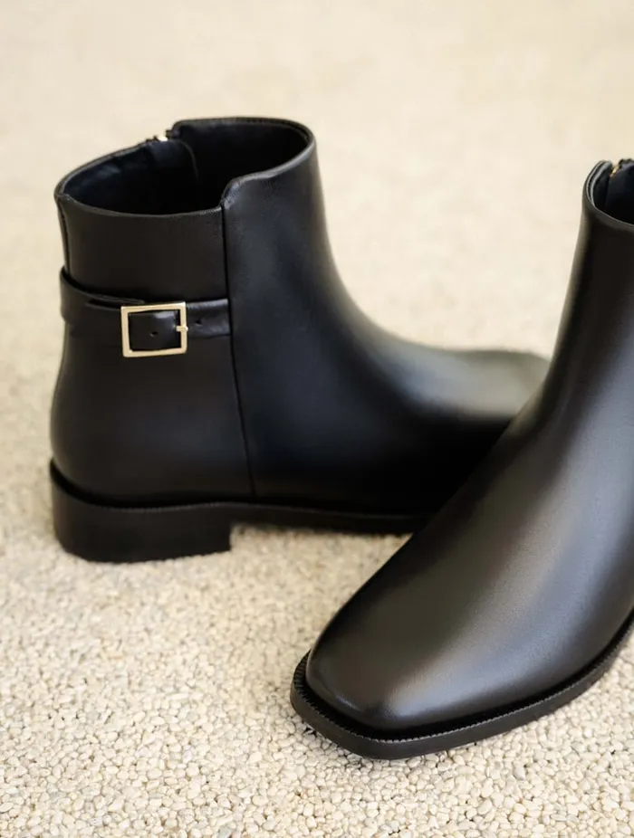 Susan Passion Black Women Bobbies Ankle Boots Susan Passion Black Women Bobbies Ankle Boots