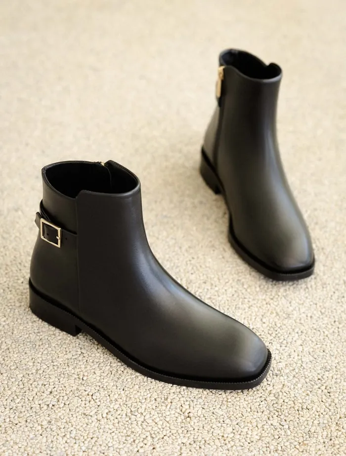 Susan Passion Black Women Bobbies Ankle Boots Susan Passion Black Women Bobbies Ankle Boots