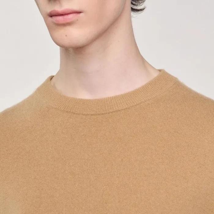 Sweaters and Cardigans Men SANDRO Cashmere Sweater Camel Sweaters and Cardigans Men SANDRO Cashmere Sweater Camel