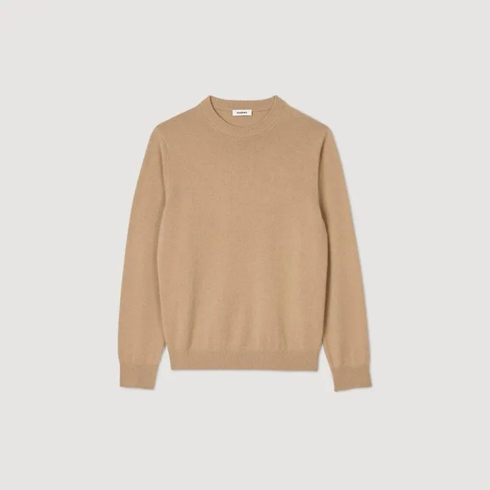 Sweaters and Cardigans Men SANDRO Cashmere Sweater Camel Sweaters and Cardigans Men SANDRO Cashmere Sweater Camel