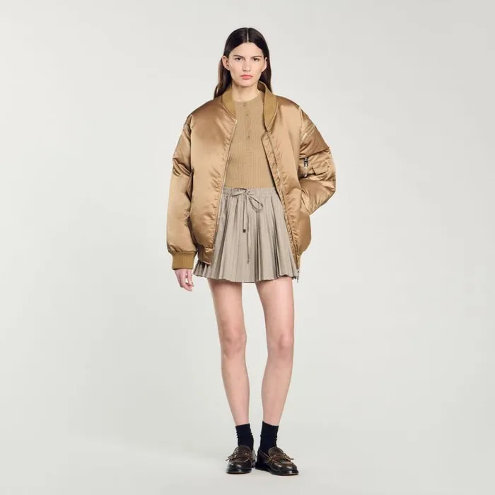 Sweaters and Cardigans Women SANDRO Rib Knit Sweater Olive Green