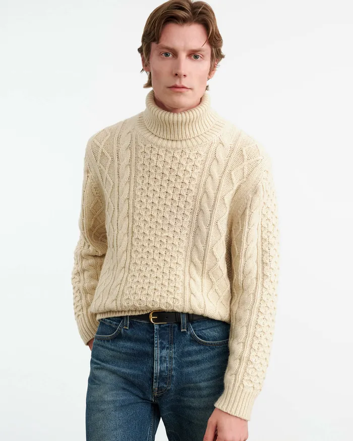 Sweaters DEWEY TURTLENECK SWEATER Wheat Nili Lotan Men