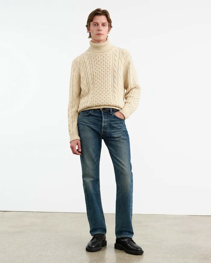 Sweaters DEWEY TURTLENECK SWEATER Wheat Nili Lotan Men