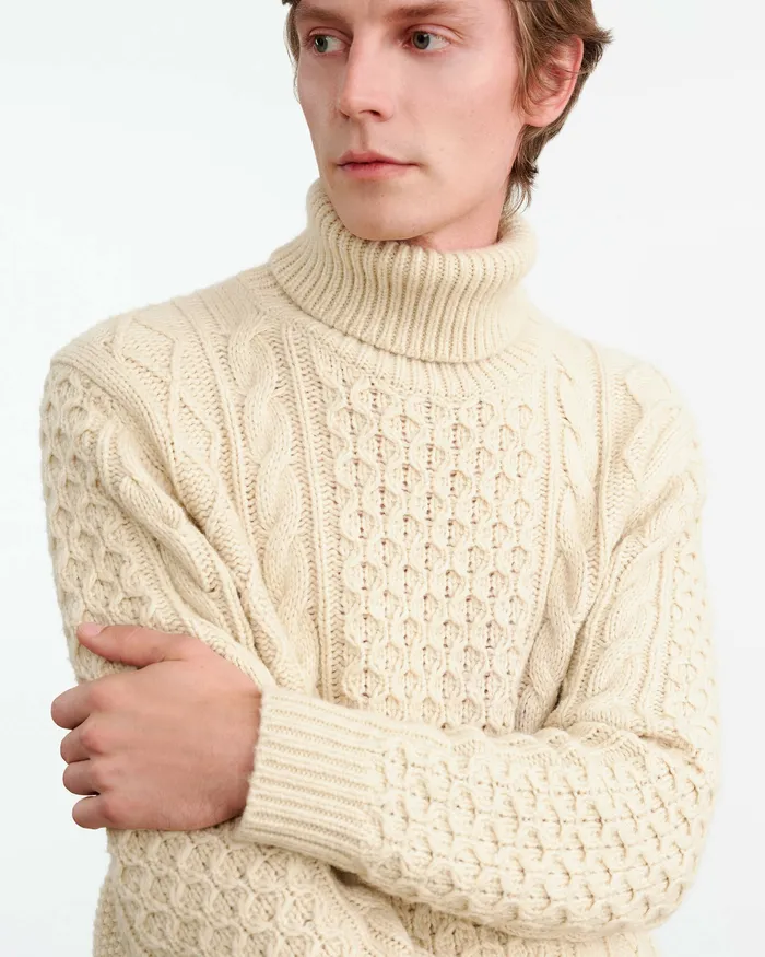 Sweaters DEWEY TURTLENECK SWEATER Wheat Nili Lotan Men