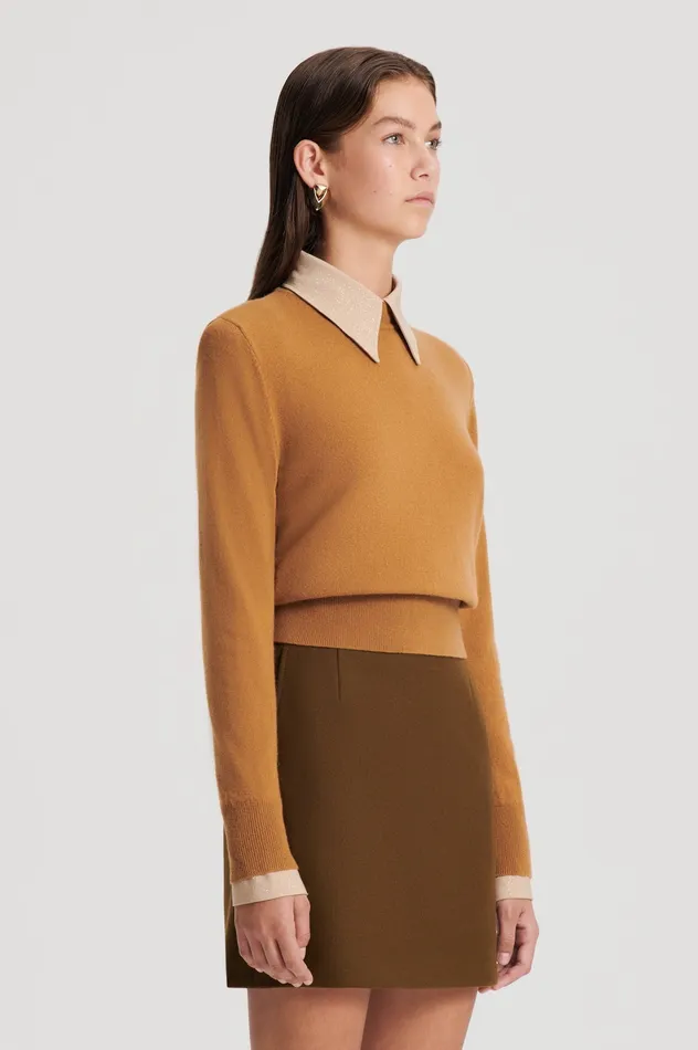 Sweaters FINE WOOL SWEATER CAMEL 8211 Scanlan Theodore Women