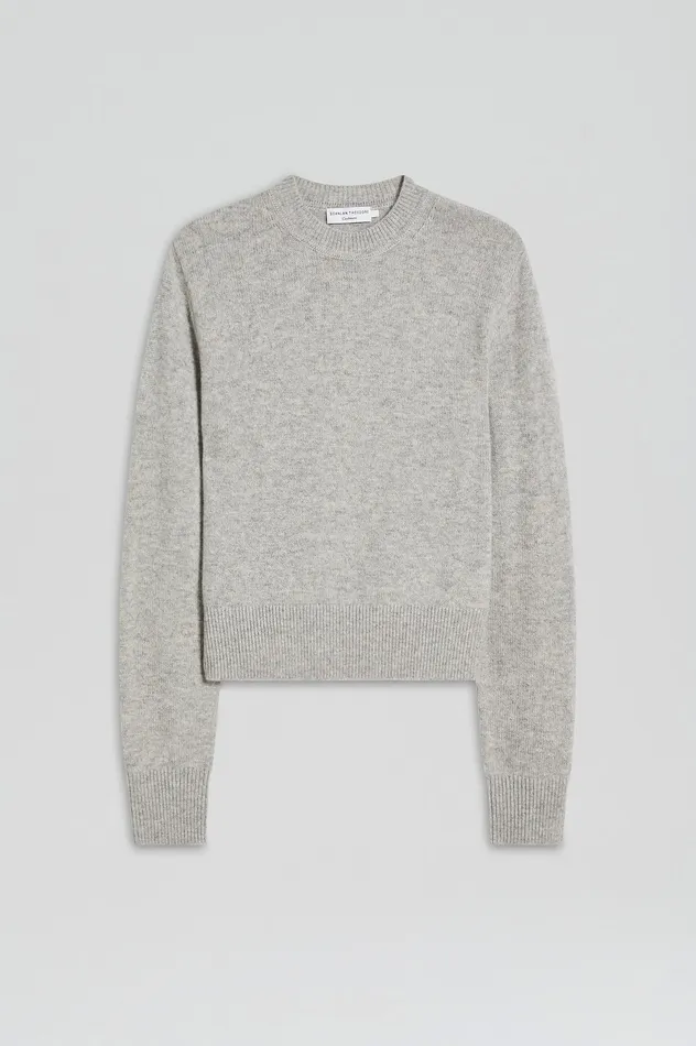 Sweaters Women Scanlan Theodore CASHMERE CREW SWEATER LIGHTGREYMELANGE