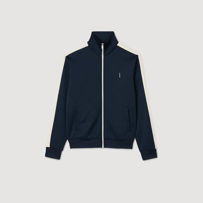 Sweatshirts and Hoodies Men SANDRO Track Jacket Midnight Blue