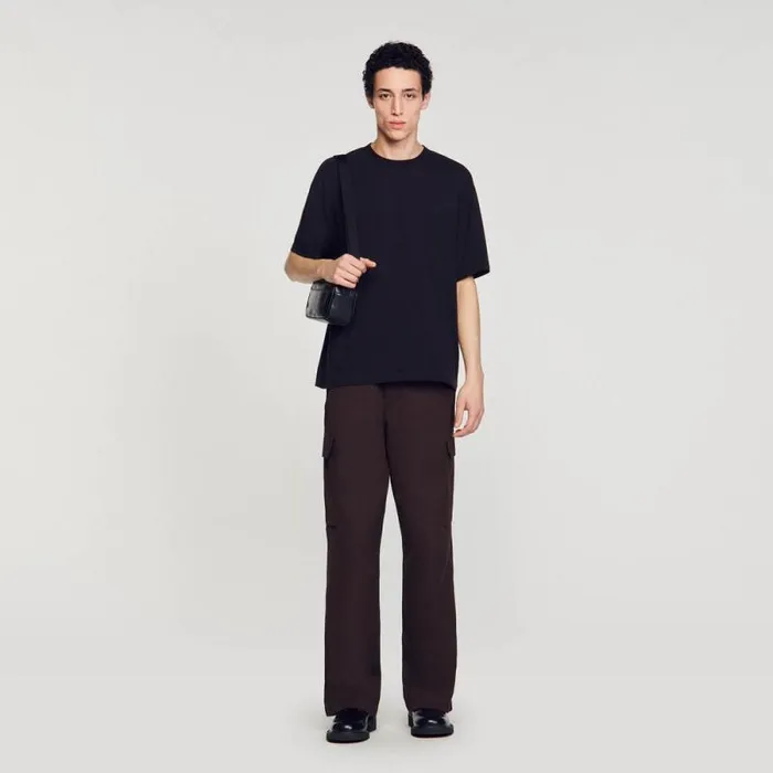 Tshirts and Polos Men SANDRO Oversized Tshirt Black