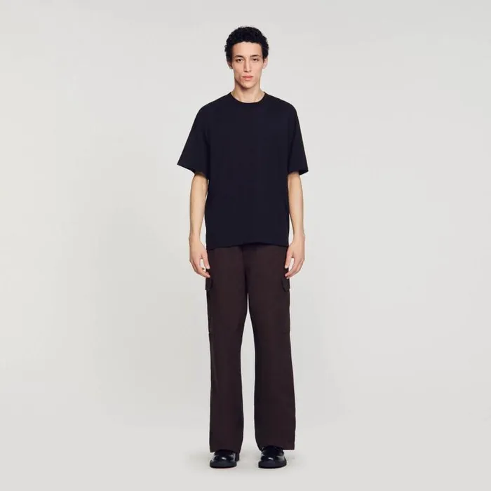 Tshirts and Polos Men SANDRO Oversized Tshirt Black