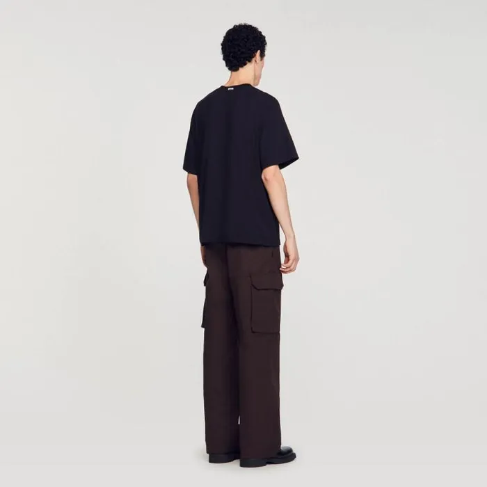 Tshirts and Polos Men SANDRO Oversized Tshirt Black