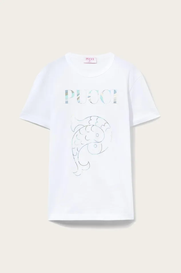 TShirts And Sweatshirts Women PUCCI LogoPrint Cotton TShirt