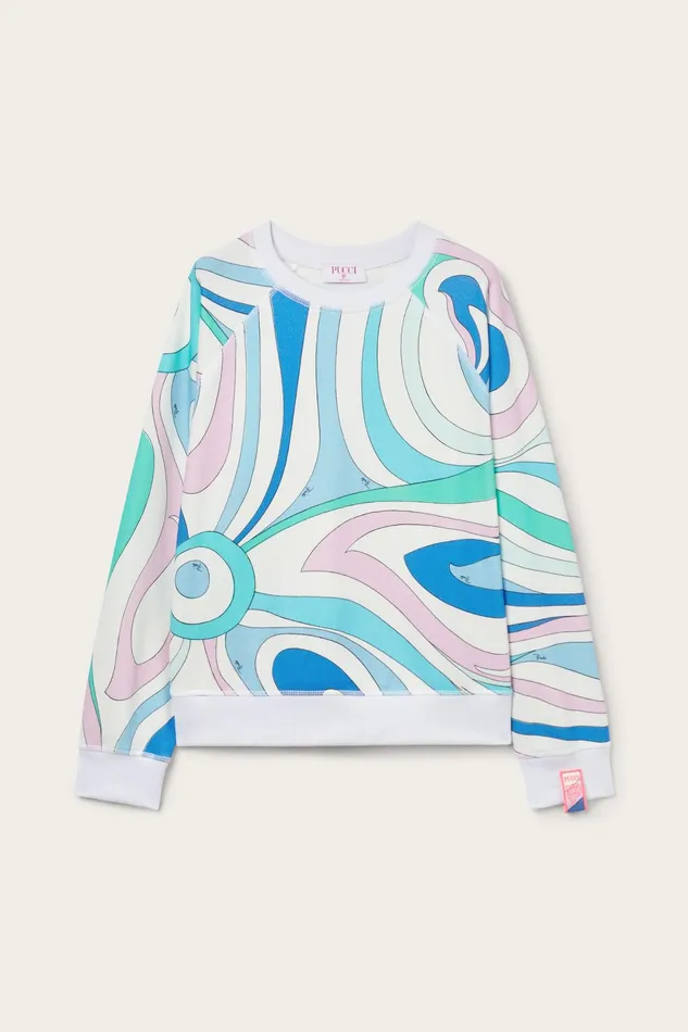 TShirts And Sweatshirts Women PUCCI MarmoPrint Cotton Sweatshirt