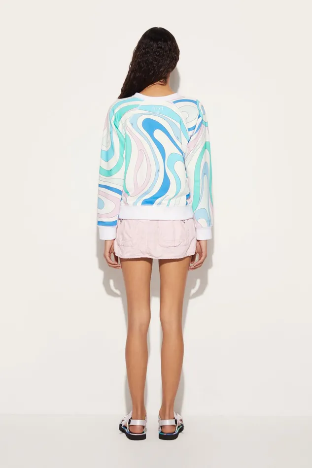 TShirts And Sweatshirts Women PUCCI MarmoPrint Cotton Sweatshirt