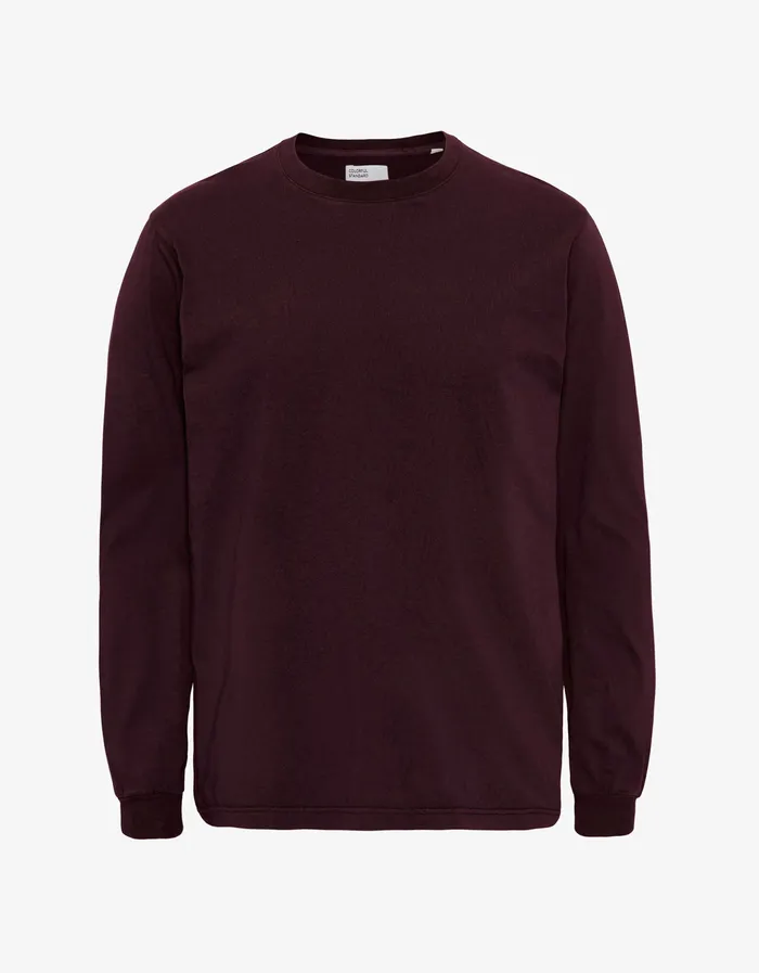 TShirts Colorfulstandard Women Oversized Organic LS TShirt 8211 Oxblood Red