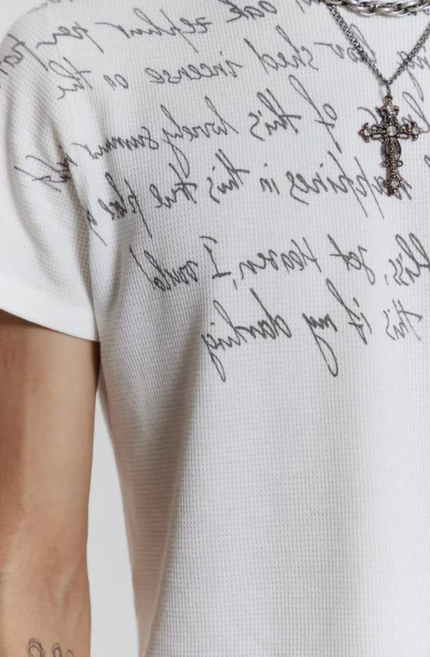 TShirts Men Jaded London Verse Waffle Tee