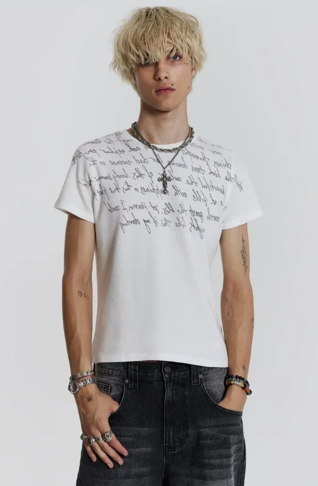 TShirts Men Jaded London Verse Waffle Tee
