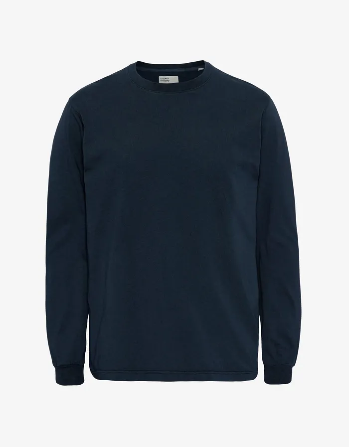 TShirts Men Oversized Organic LS TShirt 8211 Navy Blue Colorfulstandard